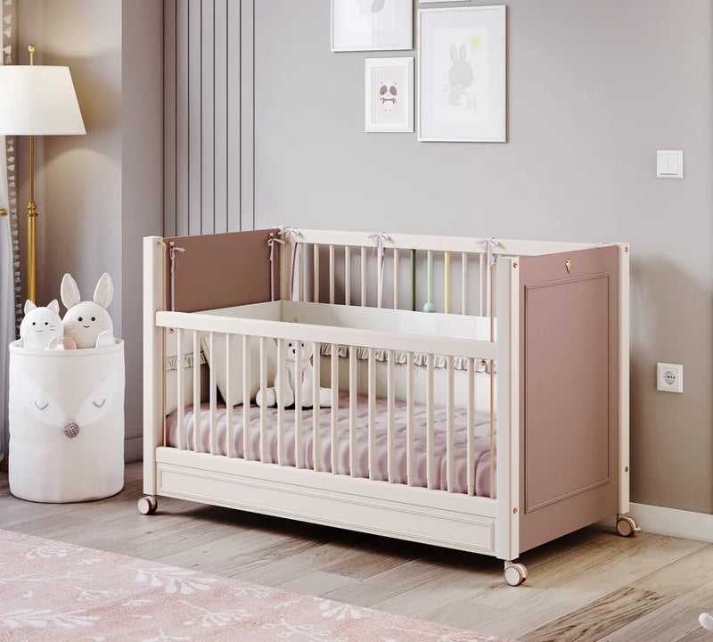 Lettino con Ruote Baby Elegance (Affiancabile al Letto della Mamma) (60x120 cm)