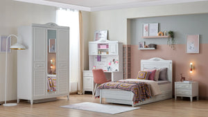 Armadio a 3 Ante Marje con Specchio e Cassetti