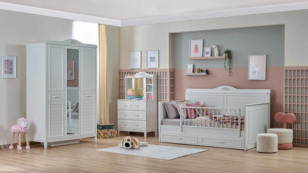 Armadio a 3 Ante Marje con Specchio e Cassetti