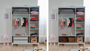 Armadio a 3 Ante Marje con Specchio e Cassetti