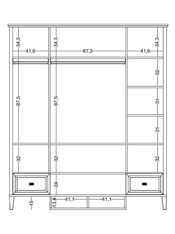 Armadio a 4 Ante Orion