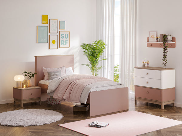 Bono Pink Medium Letto con Testiera (100x200/120x200)