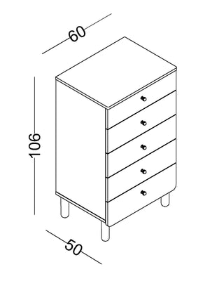 Cassettiera Alta Sofia