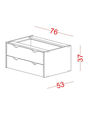 Cassettiera Interna per Armadio Bohemsoft (2 Cassetti