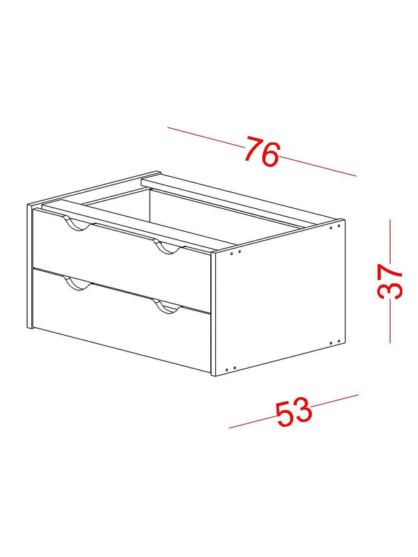 Cassettiera Interna per Armadio Bohemsoft (2 Cassetti