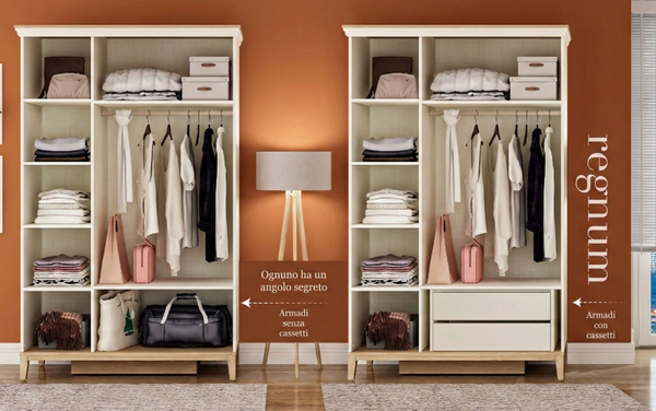 Cassettiera Interna per Armadio Regnum (2 Cassetti)