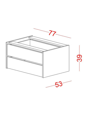 Cassettiera Interna per Armadio Regnum (2 Cassetti)