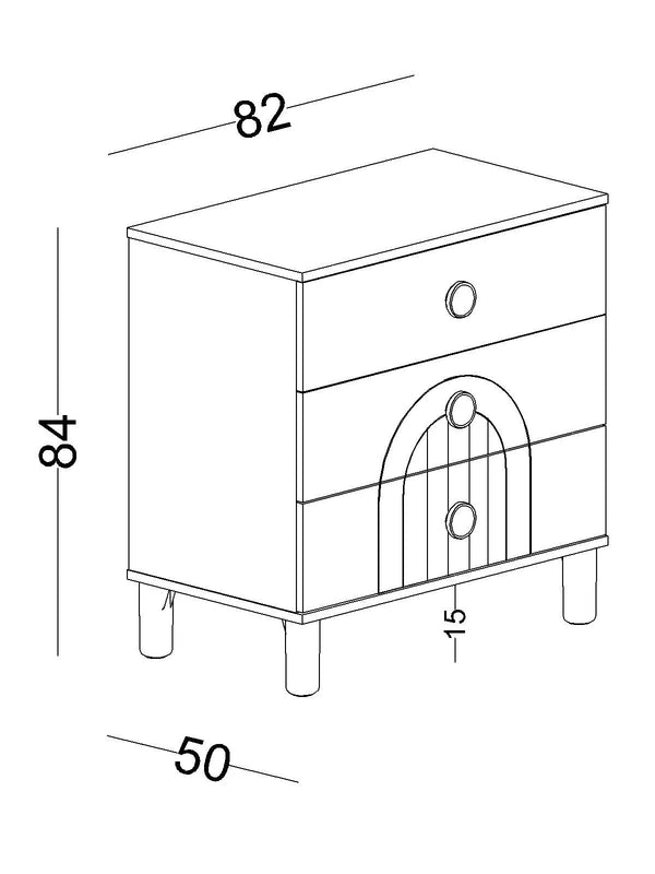 Cassettiera con Specchio Bohemlife