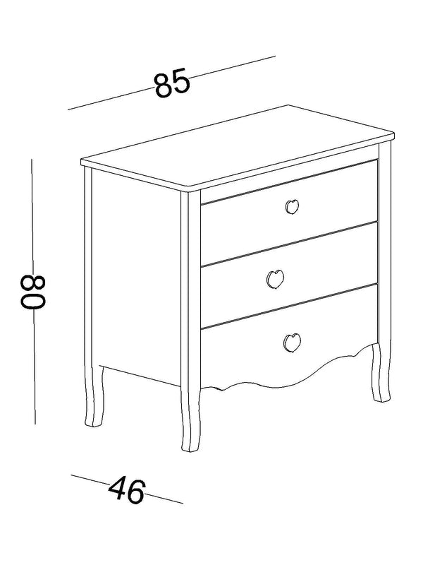 Cassettiera Juliet (3 Cassetti)