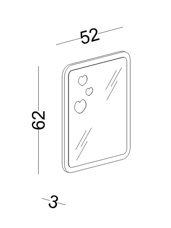 Cassettiera con Specchio LED Juliet