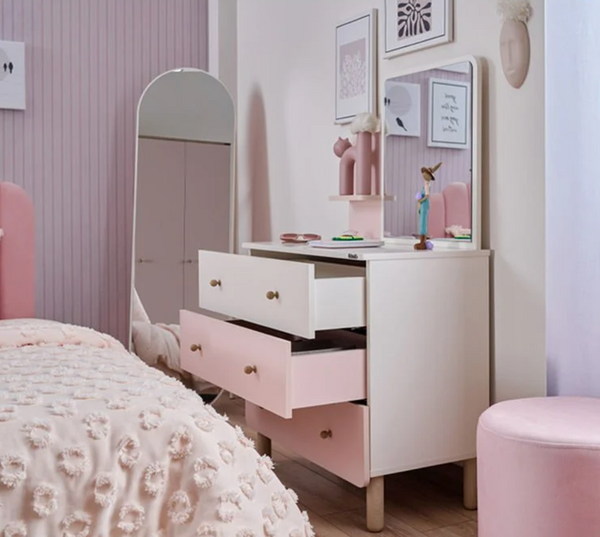 Cassettiera con Specchio Sofia
