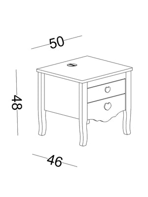 Comodino Juliet Smart con Ricarica Wireless