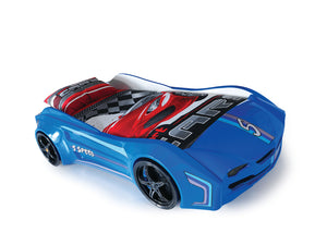 Car Bed with LED Coupe (Blue/Red)