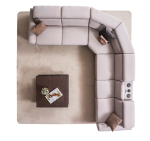 Divano Angolare Modulare Portofino con Letto e Recliner