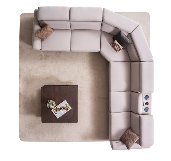 Divano Angolare Modulare Portofino con Letto e Recliner