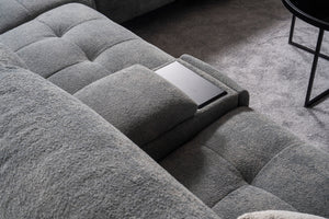 Divano Angolare Torino con Doppio Relax e Console