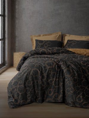 Dark Matrimoniale Set Copripiumino Dawn Rame