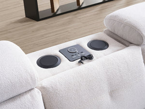 Divano Angolare Modulare Modena con Recliner e Consolle Multimediale