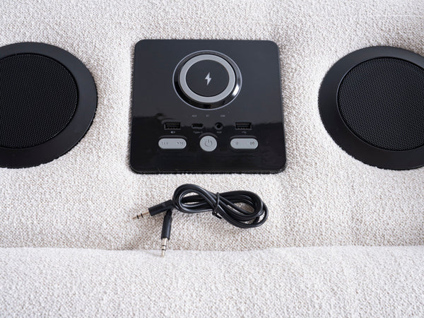 Divano Angolare Modulare Modena con Recliner e Consolle Multimediale