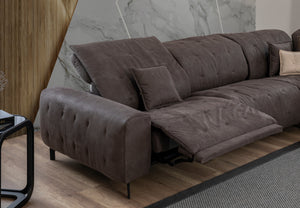 Divano Angolare Modulare Monaco con Doppio Recliner