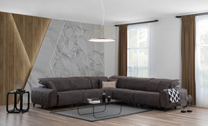 Divano Angolare Modulare Monaco con Doppio Recliner