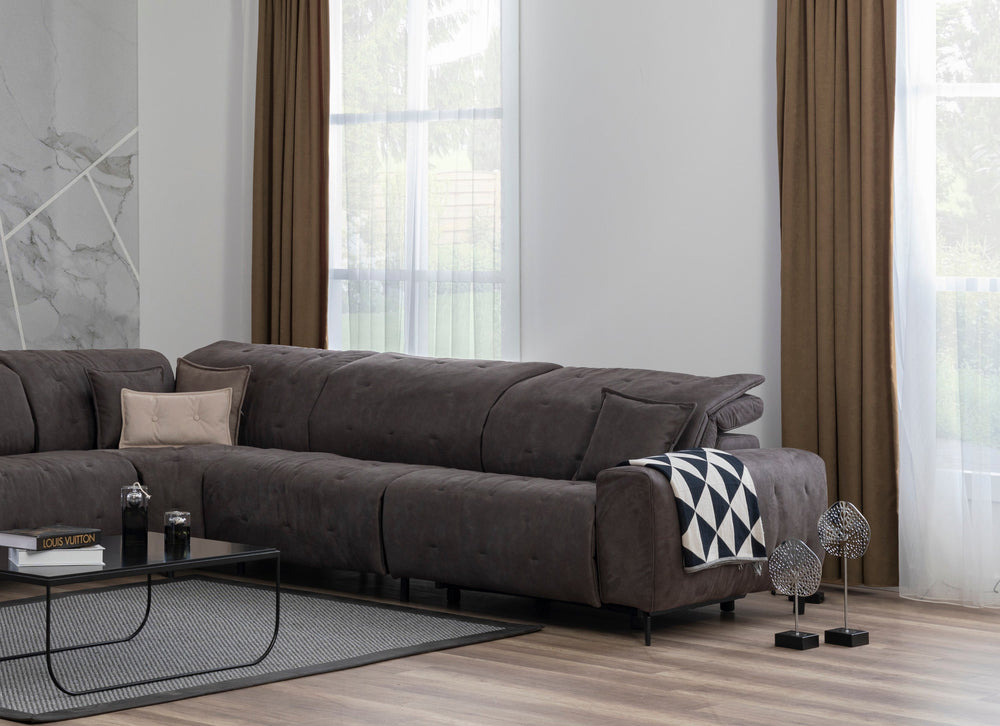 Divano Angolare Modulare Monaco con Doppio Recliner