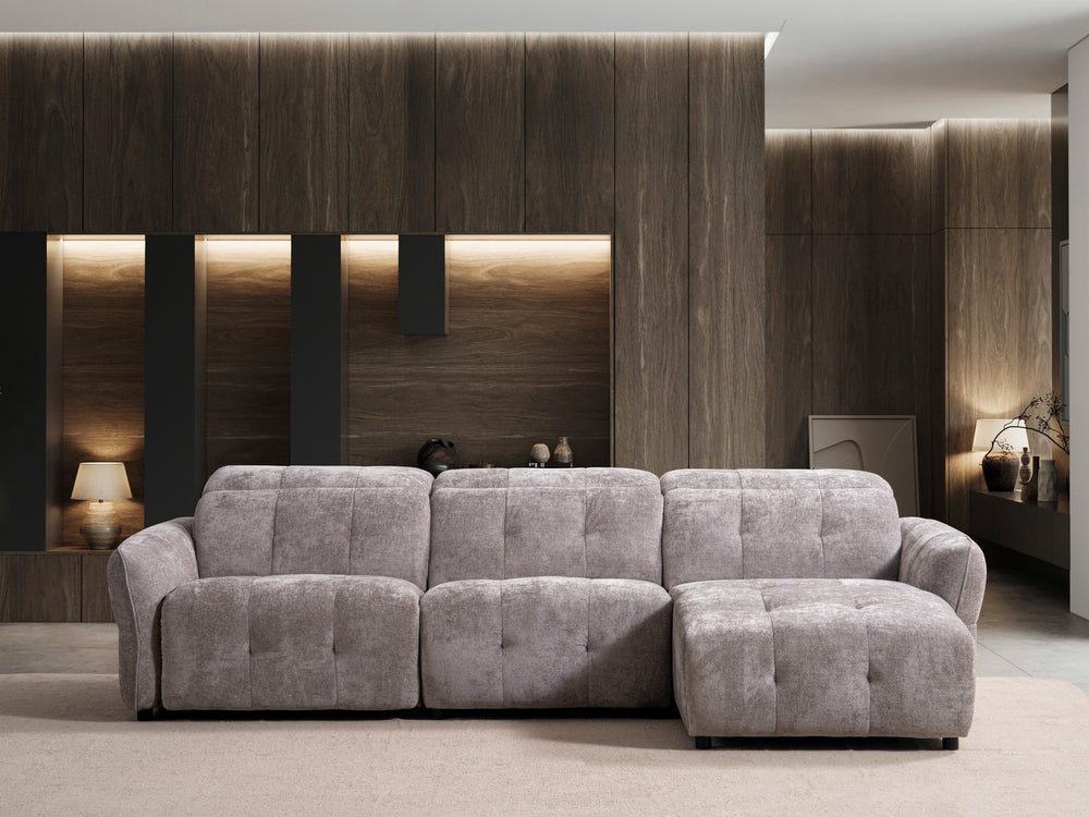 Divano Angolare Modulare Nova con Recliner e Penisola Relax