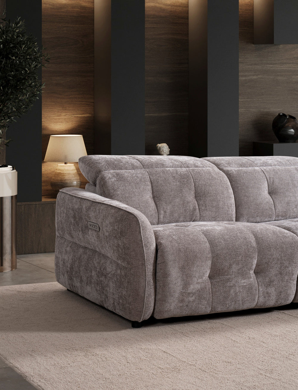 Divano Angolare Modulare Nova con Recliner e Penisola Relax