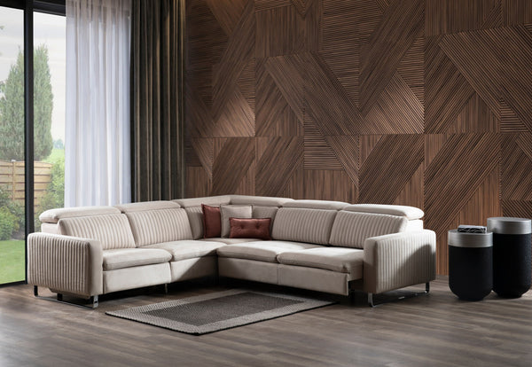 Divano Angolare Modulare Ravello con Recliner e Letto