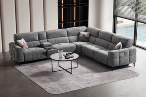 Divano Angolare Torino con Doppio Relax e Console