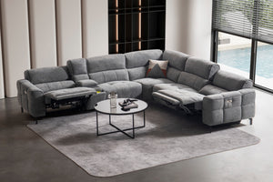 Divano Angolare Torino con Doppio Relax e Console
