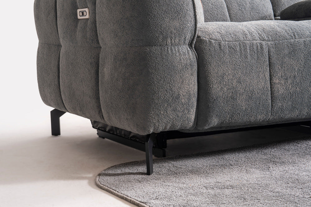 Divano Angolare Torino con Doppio Relax e Console