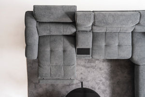Divano Angolare Torino con Doppio Relax e Console