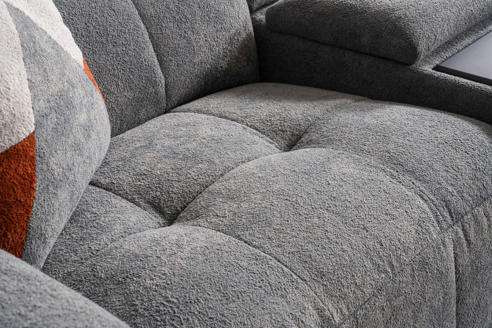 Divano Angolare Torino con Doppio Relax e Console