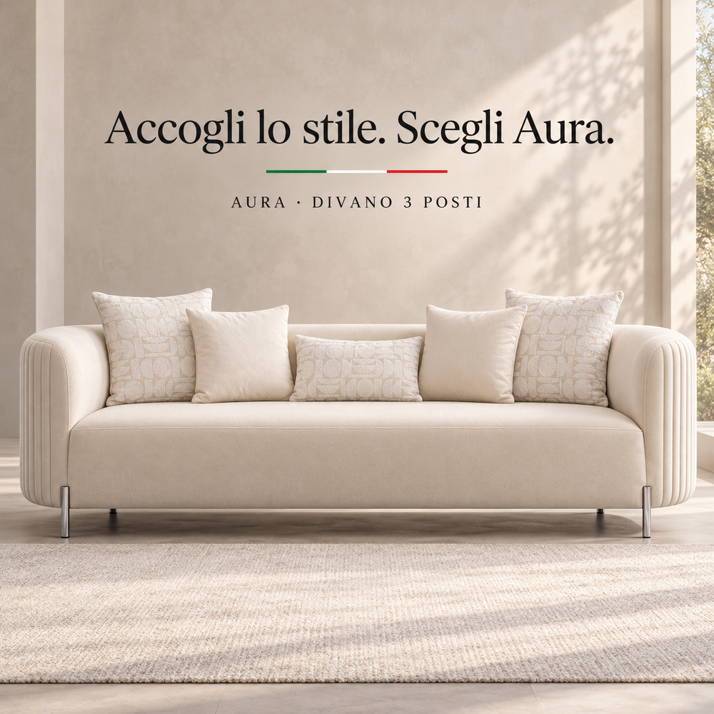 Divano Aura 3 Posti Avorio