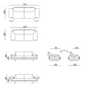 Motto - Divano 3 Posti