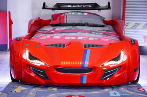 MVN1 Autobett mit LED-Beleuchtung 90x190cm (Schwarz/Blau/Rot/Weiß)