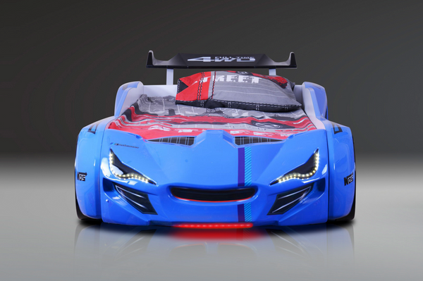 MVN1 Autobett mit LED-Beleuchtung 90x190cm (Schwarz/Blau/Rot/Weiß)