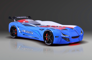 MVN1 Autobett mit LED-Beleuchtung 90x190cm (Schwarz/Blau/Rot/Weiß)