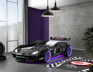 Vento LED Car Bed 90x190cm (Red/White/Blue/Black)