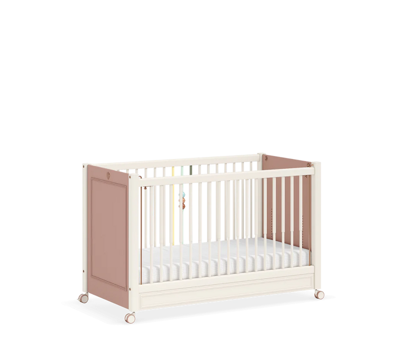 Lettino con Ruote Baby Elegance (Affiancabile al Letto della Mamma) (60x120 cm)