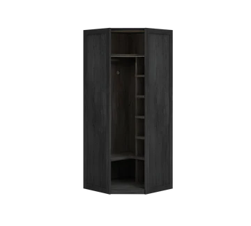 Armadio nero angolare  (con ante in vetro)