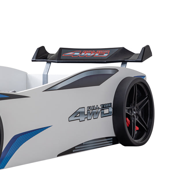 GT1 Eco Autobett mit LED-Beleuchtung 90x190cm (Rot/Weiß)