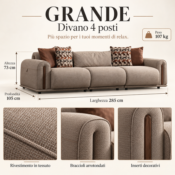Grande Divano 4 Posti