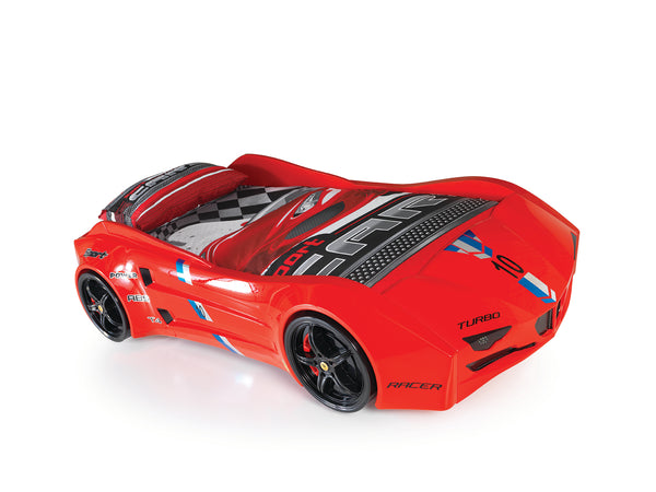 GTI Car Bed with LED (Red/White)