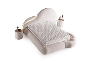 Letto Matrimoniale Atlantic con Design Asimmetrico e Luce LED Integrata