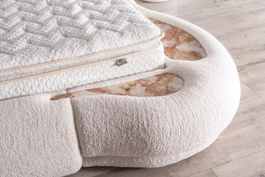 Letto Matrimoniale Atlantic con Design Asimmetrico e Luce LED Integrata