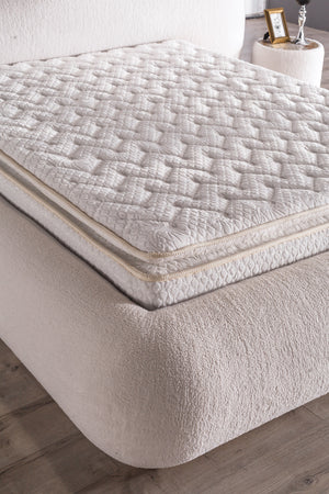 Letto Matrimoniale Atlantic con Design Asimmetrico e Luce LED Integrata