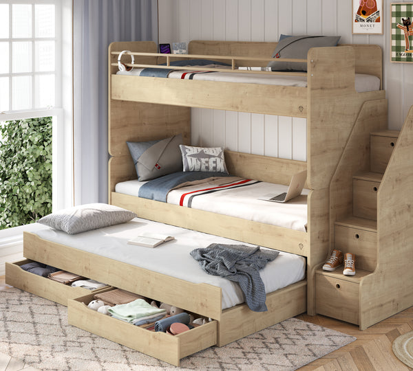Letto a Castello Studio Oak Set‑1 (90 × 200 cm)