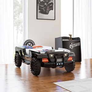 Jeep-Ladefläche mit LED-Beleuchtung – Schwarz